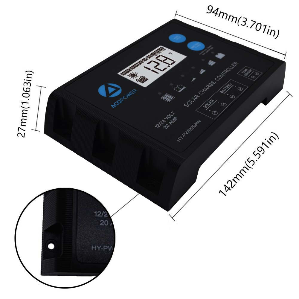 ProteusX 20A PWM Solar Charge Controller - ShoporaX