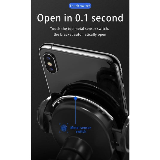 10W Wireless Triangle Mount Automatic Clamping Car Fast Charger - ShoporaX