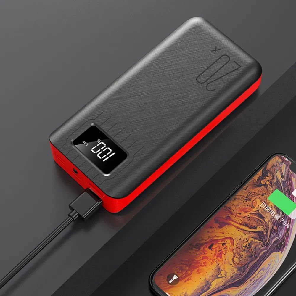 20000mAh External Battery Power Bank Dual USB With LED Flashlight - ShoporaX