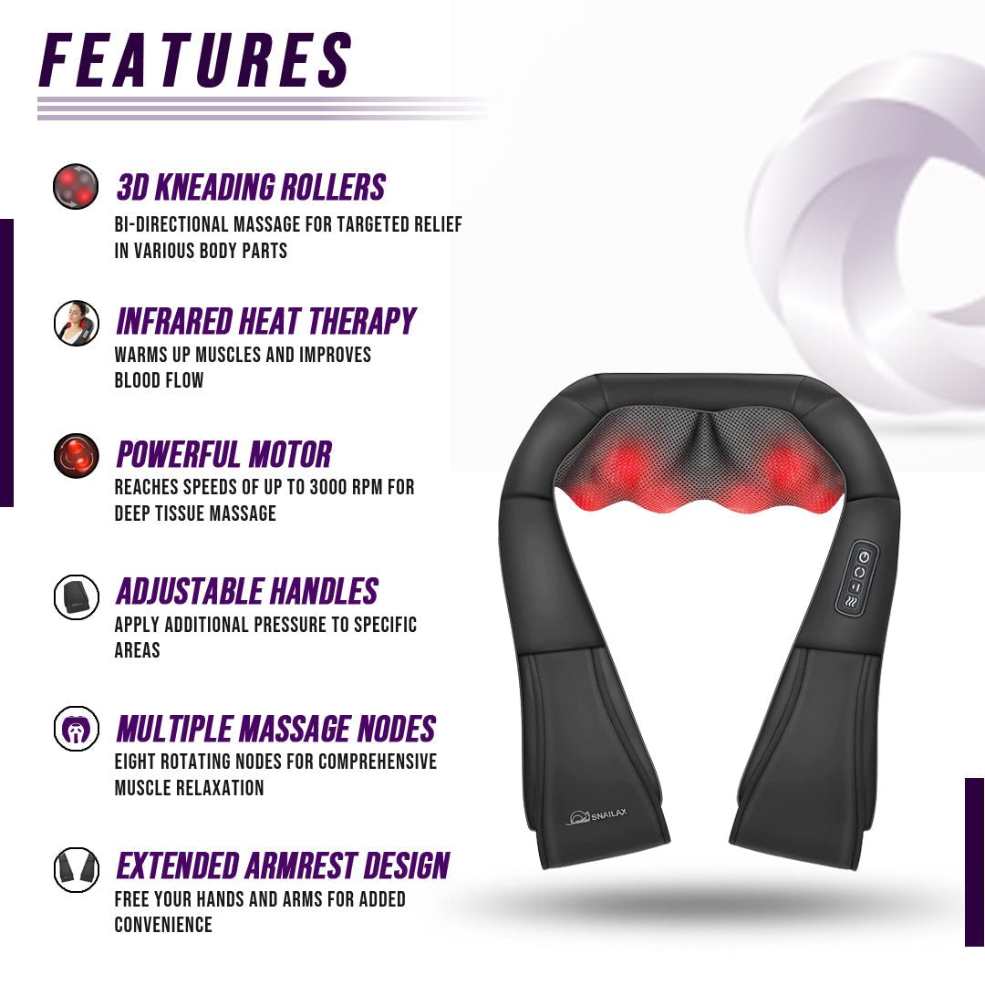 Neck and Shoulder Massager w/Heat - ShoporaX